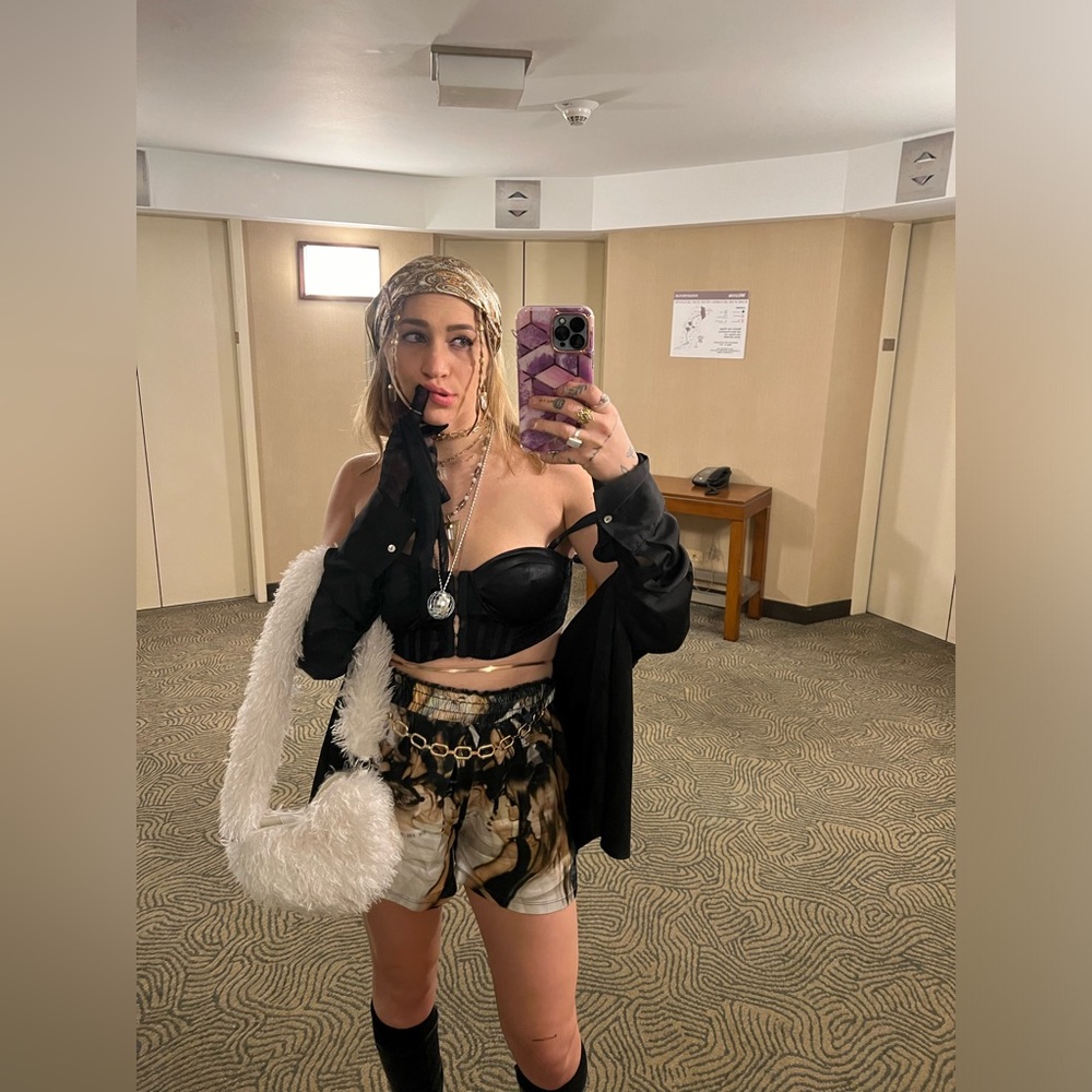 Dolls Kill Basic Pleasure Mode Ambient Satin Shor… - image 1